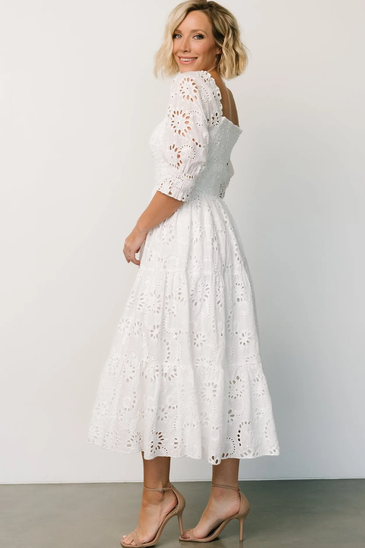 Best Baltic Born Ella Eyelet Midi Dress | White
