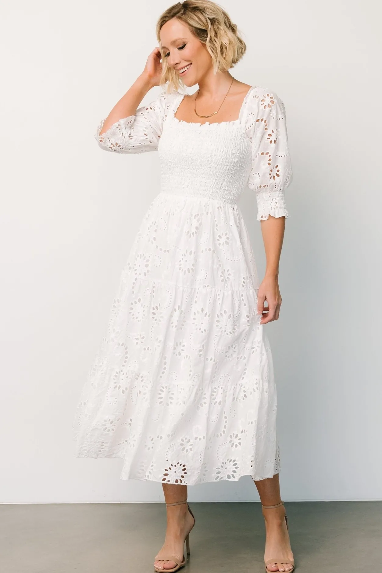 Best Baltic Born Ella Eyelet Midi Dress | White