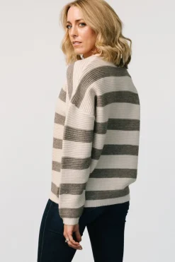 Online Baltic Born Ellington Knit Sweater | Cream + Gray Cream+Gray