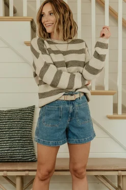 Online Baltic Born Ellington Knit Sweater | Cream + Gray Cream+Gray