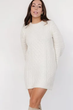 Best Baltic Born Ellis Cable Knit Sweater Dress | Ivory