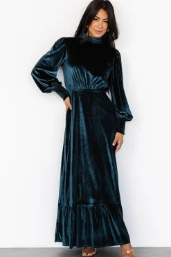 Outlet Baltic Born Elodie Velvet Maxi Dress | Jade