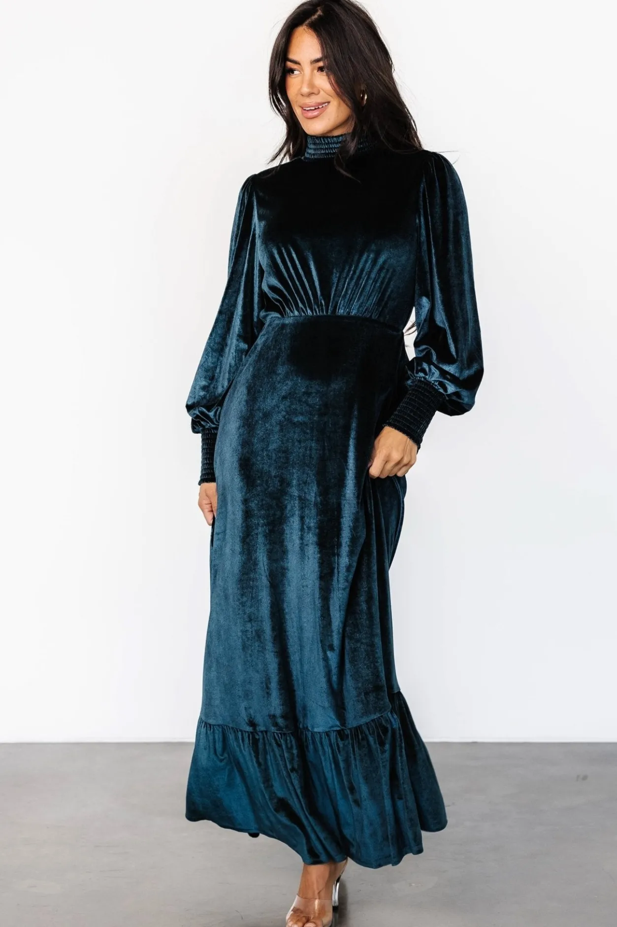 Outlet Baltic Born Elodie Velvet Maxi Dress | Jade