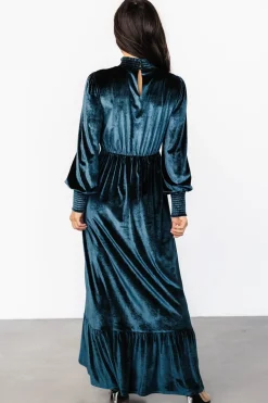 Outlet Baltic Born Elodie Velvet Maxi Dress | Jade