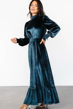 Outlet Baltic Born Elodie Velvet Maxi Dress | Jade