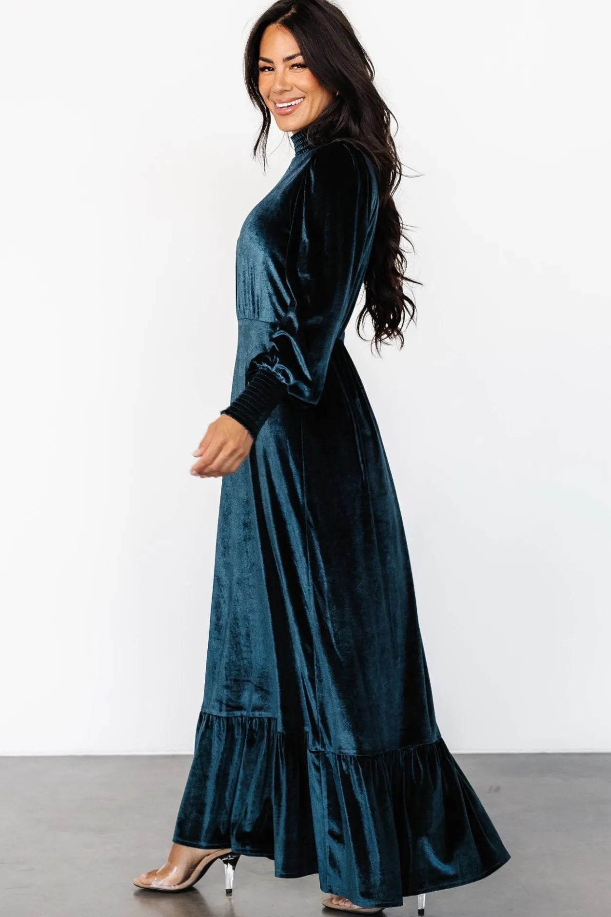Outlet Baltic Born Elodie Velvet Maxi Dress | Jade