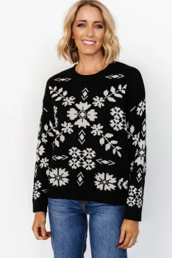 Sale Baltic Born Elsa Sweater | Black + Off White Black+OffWhite