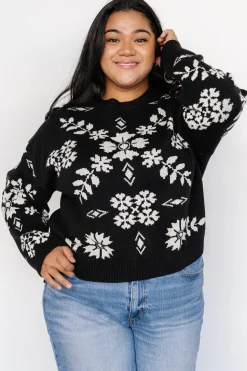 Sale Baltic Born Elsa Sweater | Black + Off White Black+OffWhite