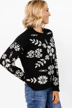 Sale Baltic Born Elsa Sweater | Black + Off White Black+OffWhite