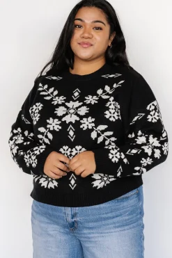 Sale Baltic Born Elsa Sweater | Black + Off White Black+OffWhite