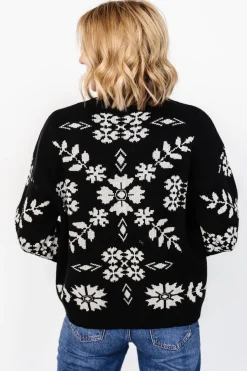 Sale Baltic Born Elsa Sweater | Black + Off White Black+OffWhite