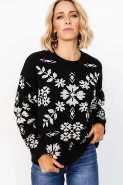 Sale Baltic Born Elsa Sweater | Black + Off White Black+OffWhite