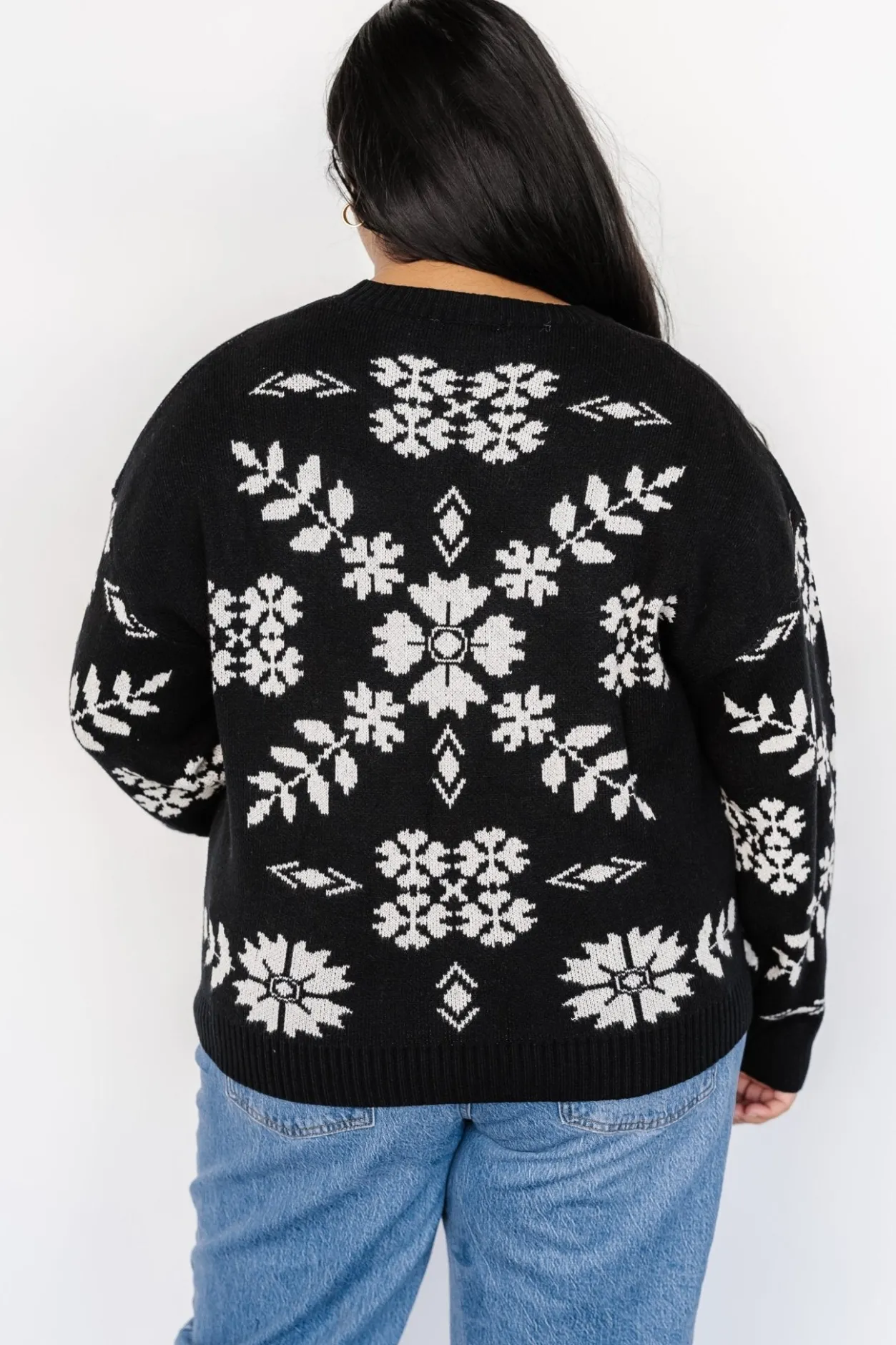 Sale Baltic Born Elsa Sweater | Black + Off White Black+OffWhite