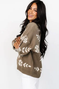 Clearance Baltic Born Elsa Sweater | Olive + Off White Olive+OffWhite
