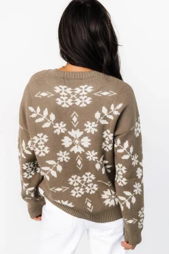 Clearance Baltic Born Elsa Sweater | Olive + Off White Olive+OffWhite