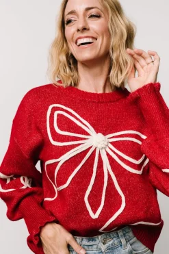 Online Baltic Born Elsie Ribbon Sweater | Red + Ivory Red+Ivory