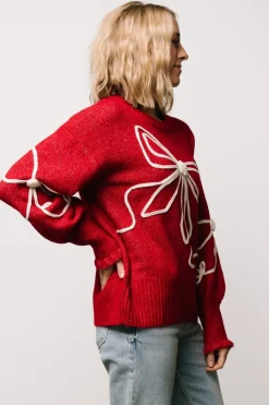 Online Baltic Born Elsie Ribbon Sweater | Red + Ivory Red+Ivory