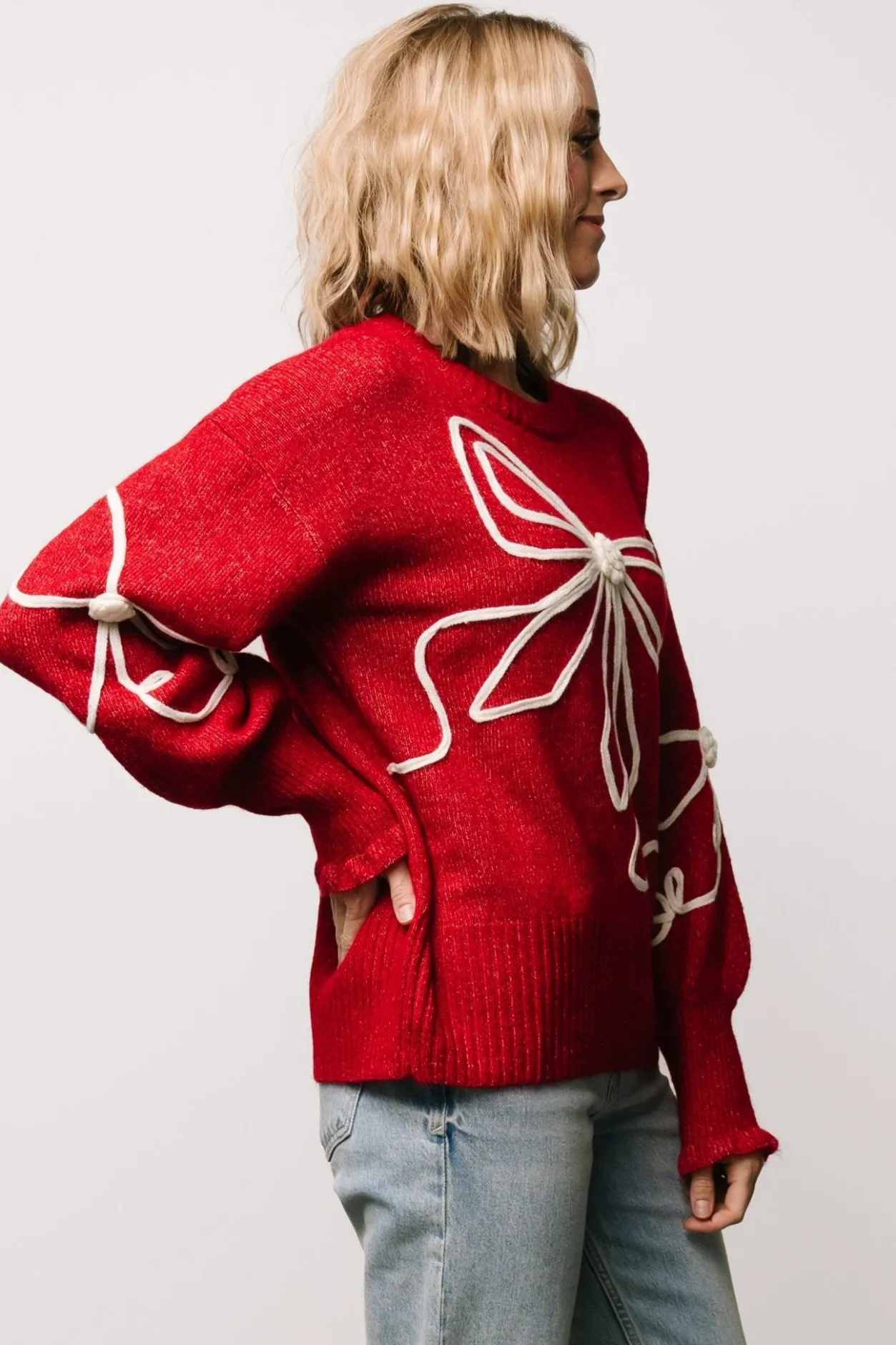 Online Baltic Born Elsie Ribbon Sweater | Red + Ivory Red+Ivory