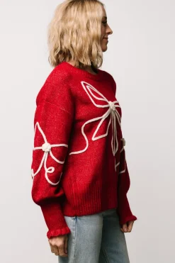 Online Baltic Born Elsie Ribbon Sweater | Red + Ivory Red+Ivory