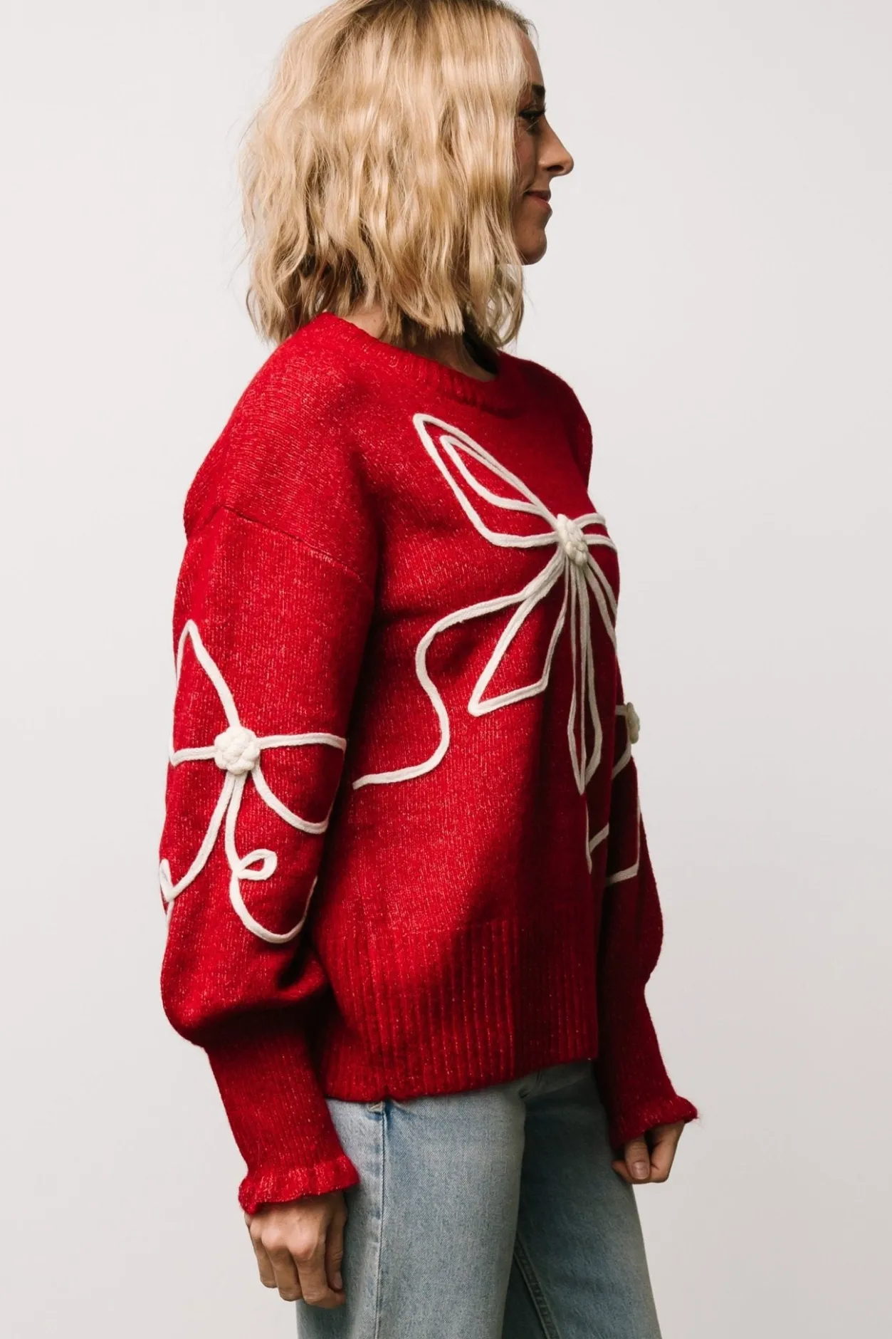 Online Baltic Born Elsie Ribbon Sweater | Red + Ivory Red+Ivory