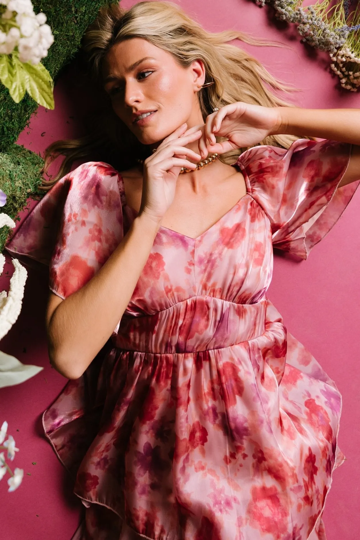 Sale Baltic Born Emeline Tiered Maxi Dress | Mauve Multi MauveMulti