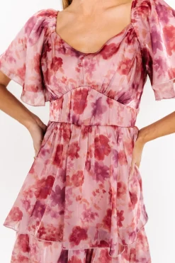 Sale Baltic Born Emeline Tiered Maxi Dress | Mauve Multi MauveMulti
