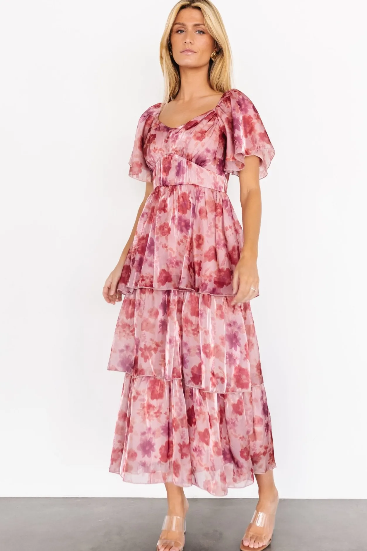 Sale Baltic Born Emeline Tiered Maxi Dress | Mauve Multi MauveMulti