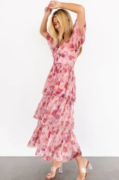 Sale Baltic Born Emeline Tiered Maxi Dress | Mauve Multi MauveMulti