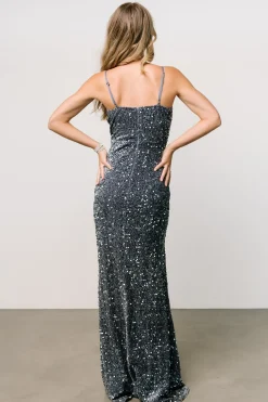 Online Baltic Born Emeris Sequin Gown | Slate