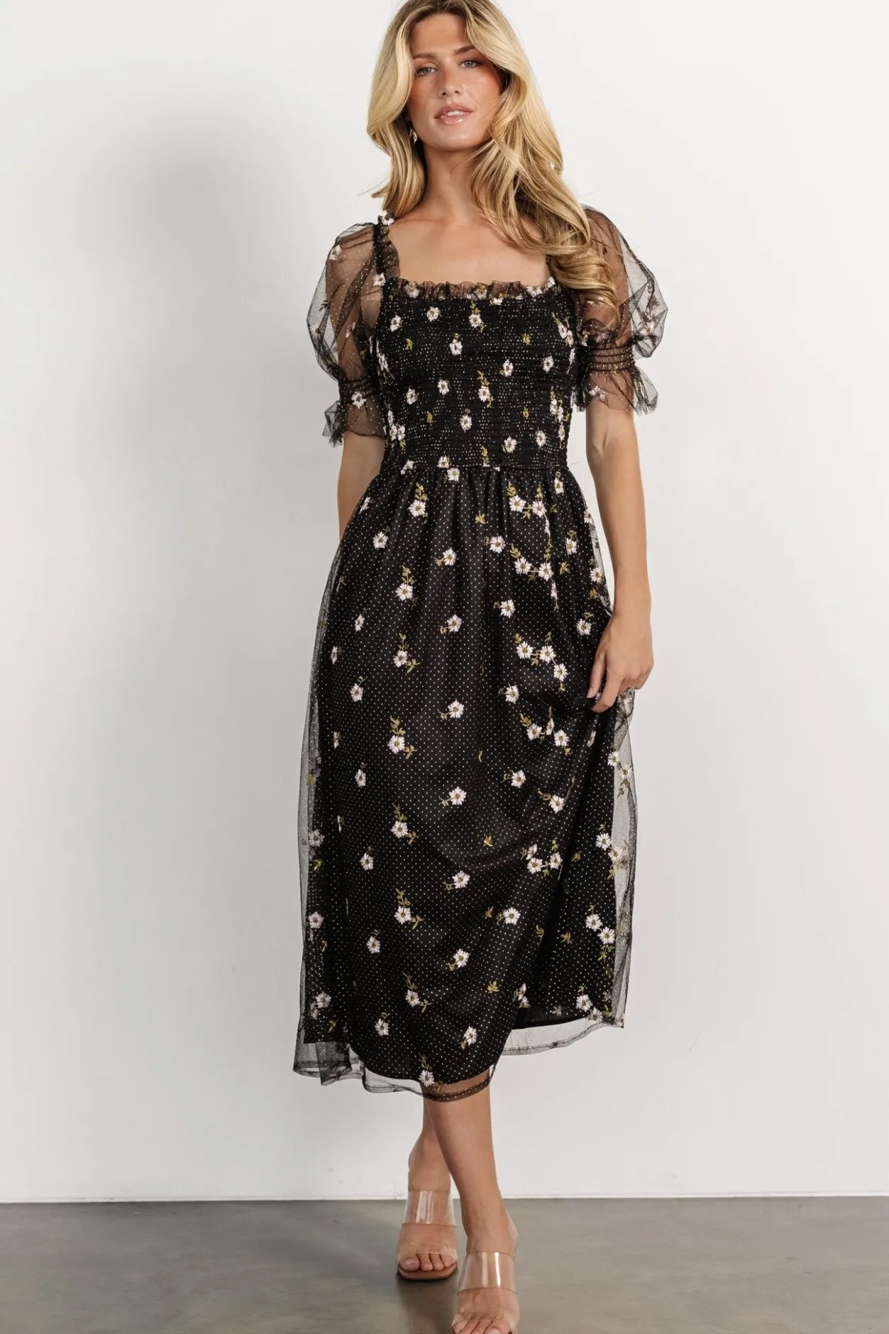 Online Baltic Born Emilia Embroidered Dress | Black