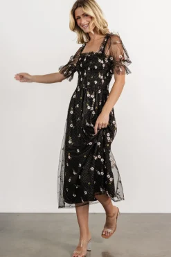 Online Baltic Born Emilia Embroidered Dress | Black