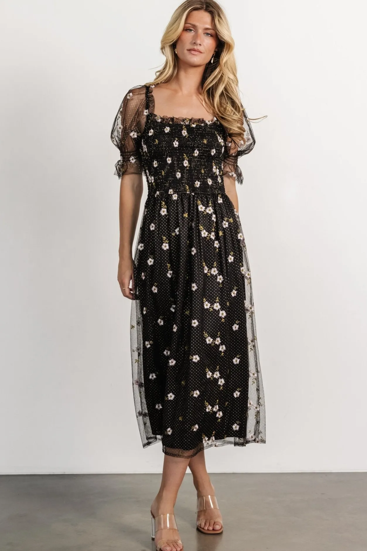 Online Baltic Born Emilia Embroidered Dress | Black