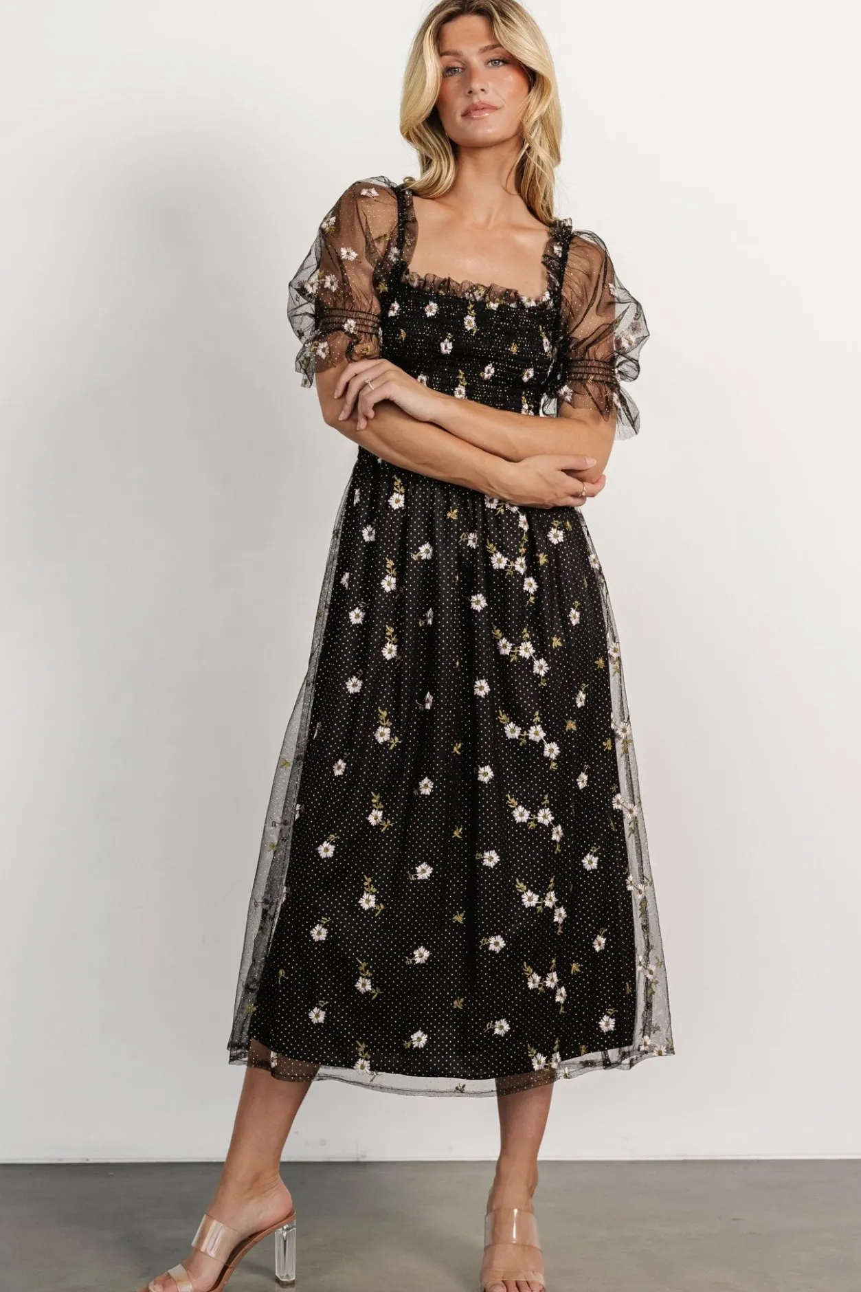 Online Baltic Born Emilia Embroidered Dress | Black
