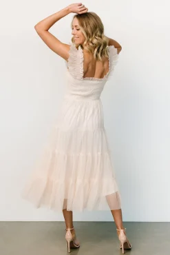Sale Baltic Born Emma Smocked Tulle Dress | Beige