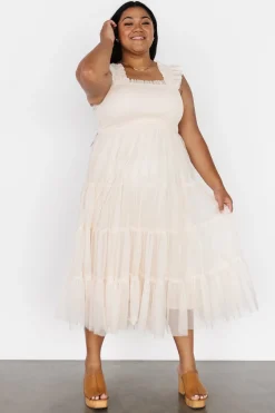 Sale Baltic Born Emma Smocked Tulle Dress | Beige
