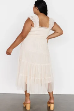 Sale Baltic Born Emma Smocked Tulle Dress | Beige