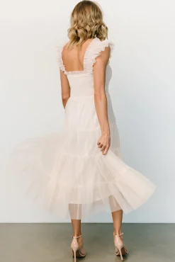 Sale Baltic Born Emma Smocked Tulle Dress | Beige
