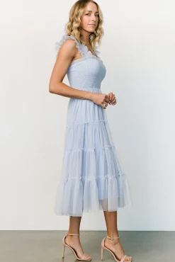 New Baltic Born Emma Smocked Tulle Dress | Light Blue LightBlue