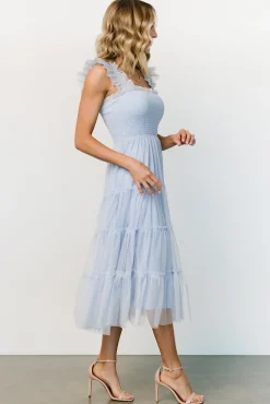 New Baltic Born Emma Smocked Tulle Dress | Light Blue LightBlue