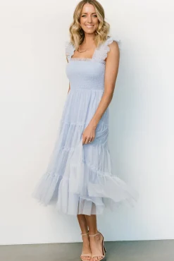 New Baltic Born Emma Smocked Tulle Dress | Light Blue LightBlue
