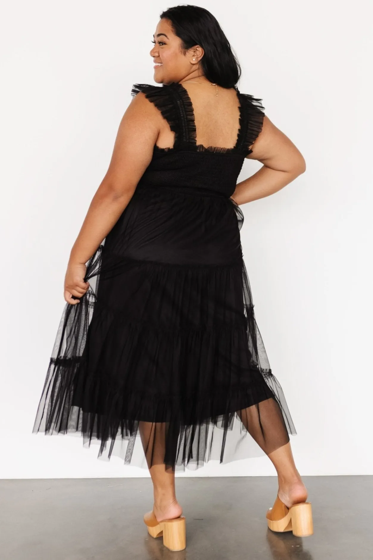 Outlet Baltic Born Emma Smocked Tulle Dress | Black