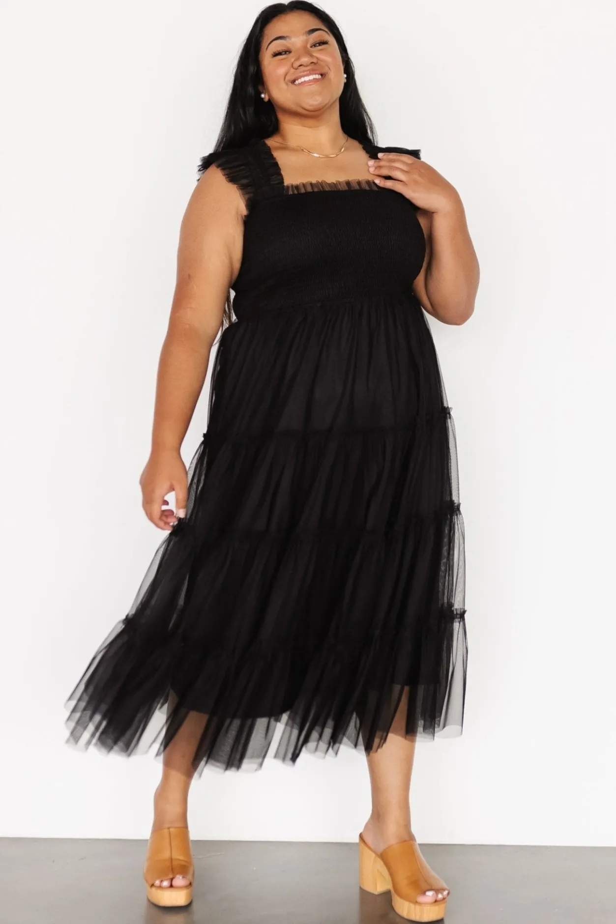 Outlet Baltic Born Emma Smocked Tulle Dress | Black