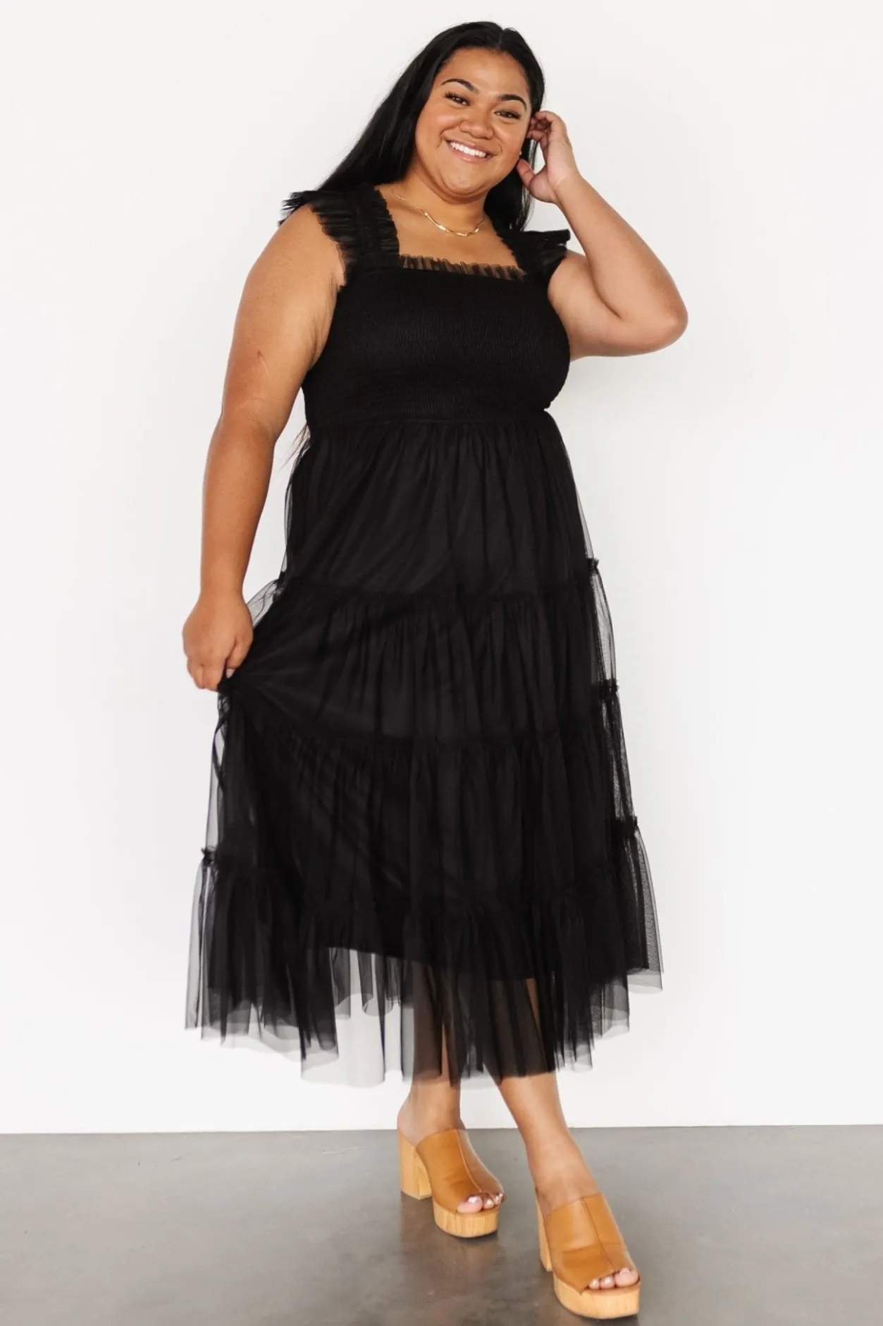 Outlet Baltic Born Emma Smocked Tulle Dress | Black