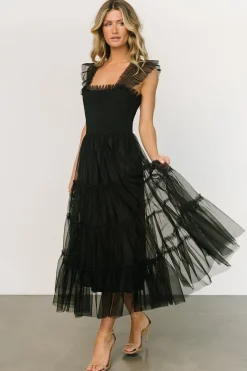 Outlet Baltic Born Emma Smocked Tulle Dress | Black