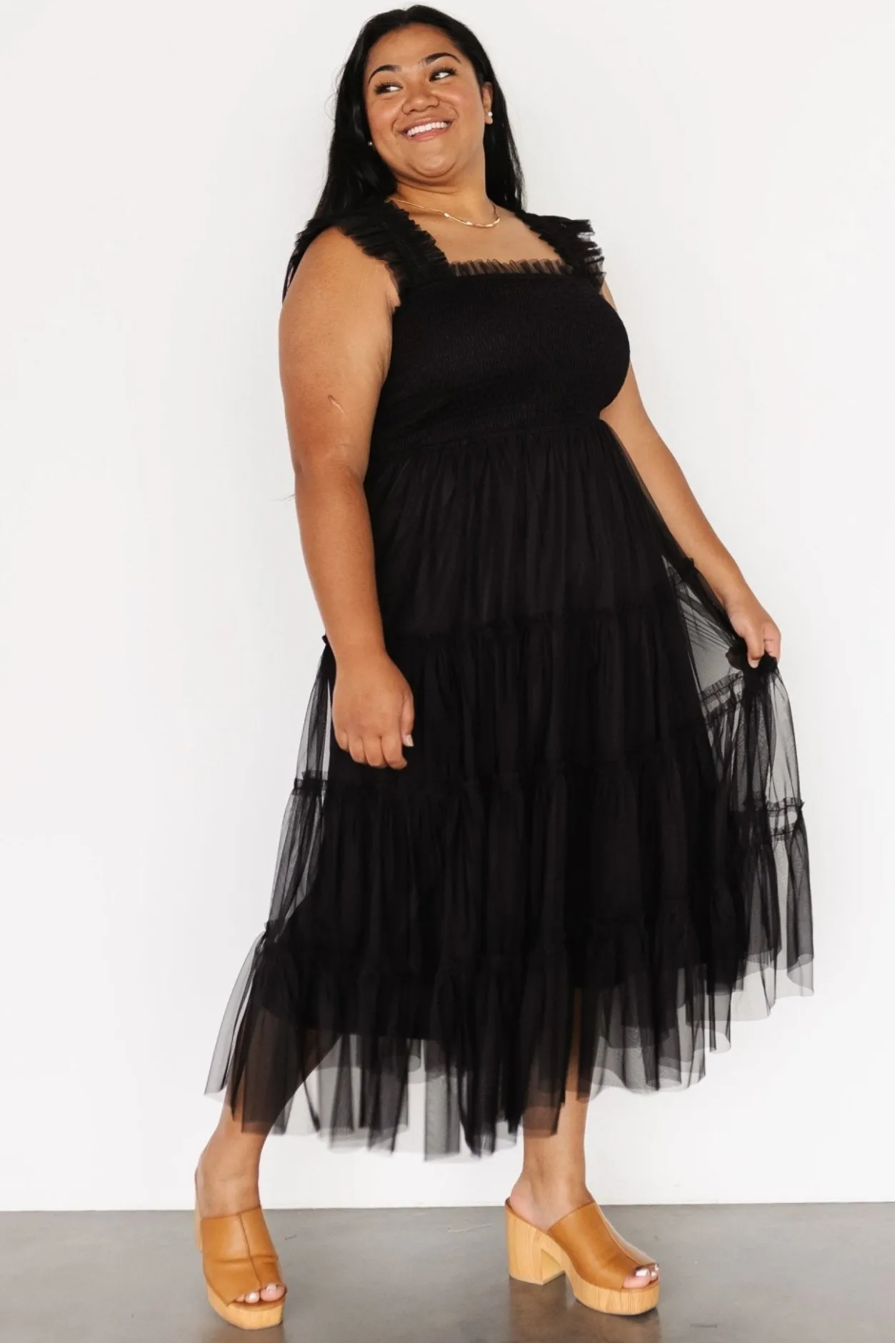 Outlet Baltic Born Emma Smocked Tulle Dress | Black