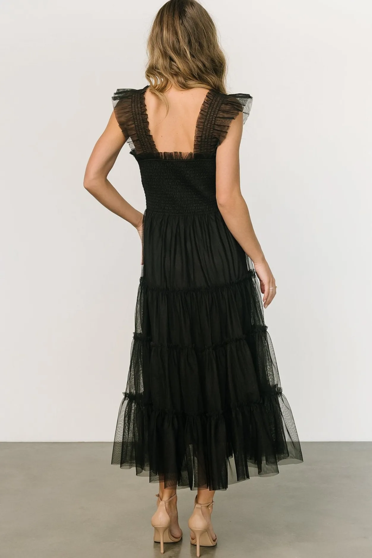 Outlet Baltic Born Emma Smocked Tulle Dress | Black