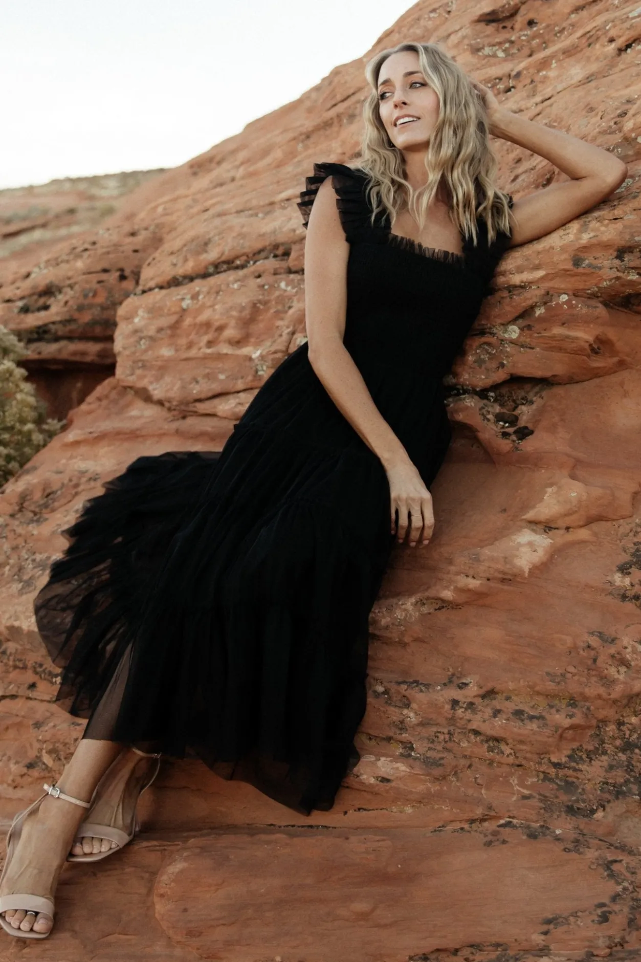 Outlet Baltic Born Emma Smocked Tulle Dress | Black