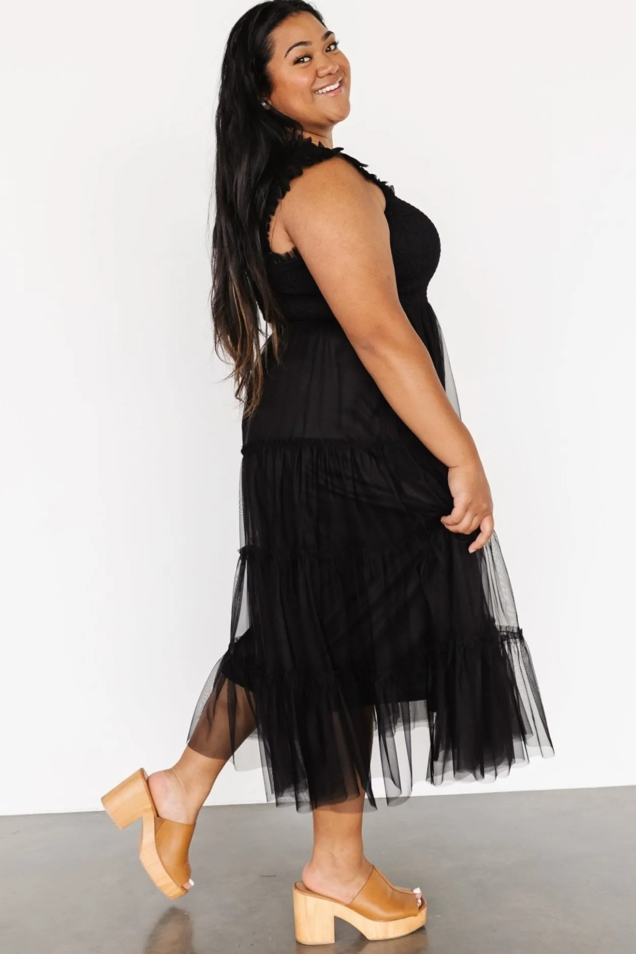 Outlet Baltic Born Emma Smocked Tulle Dress | Black