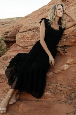 Outlet Baltic Born Emma Smocked Tulle Dress | Black