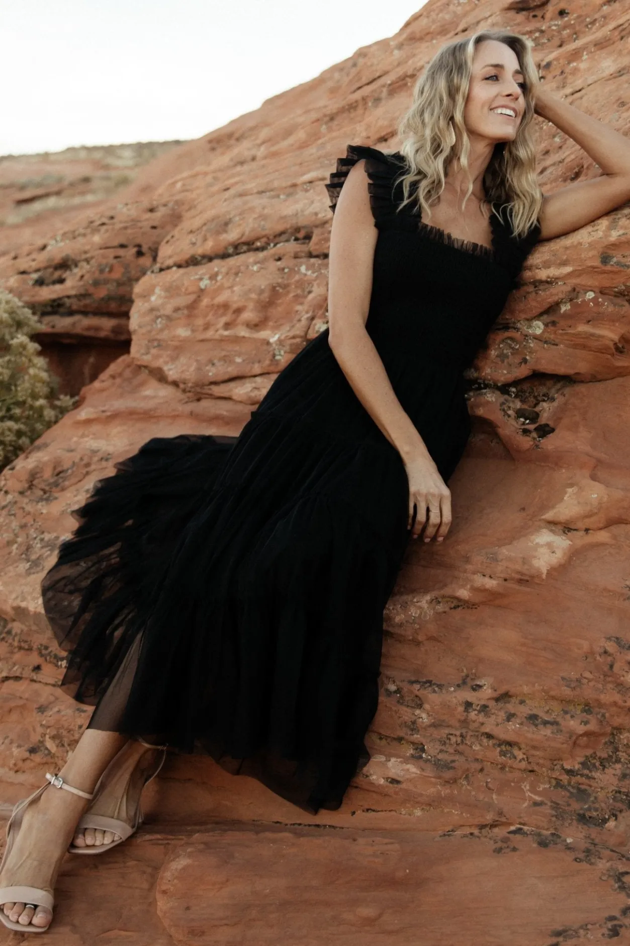 Outlet Baltic Born Emma Smocked Tulle Dress | Black